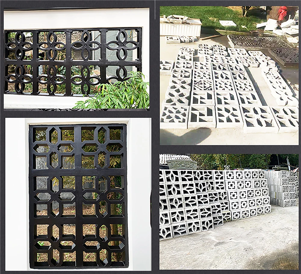 Cement Antique Brick Mold Square Garden Path Wall Making Brick Mould 3D Carving Anti-Slip Concrete Plastic Paving Mold 30*30*7cm