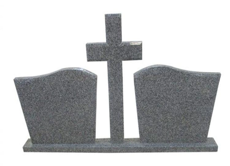 Cheap Tombstones Granite Headstone Simple Gravestone with Cross