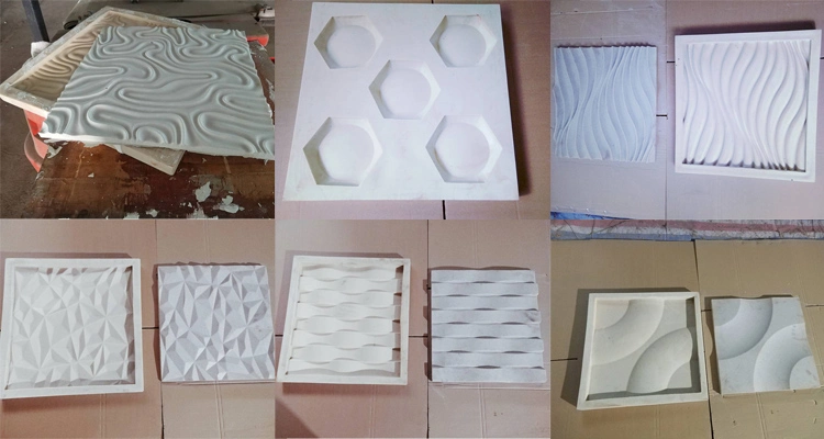 Rubber Plastic Concrete Molds for 3D Gypsum Wall Panel Wall Stone Tiles