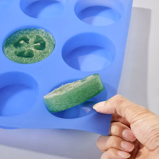 12 Cavities Round Silicone Soap Mold DIY Soap Dish Handmade Soap Maker Candle Mold