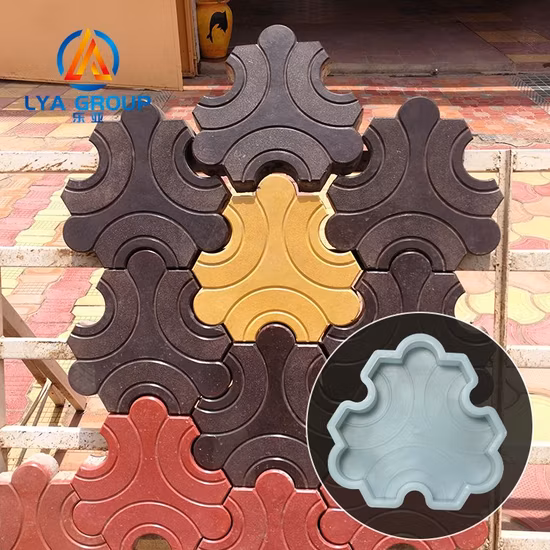Paver Plastic Pavement Rubber Block Make Precast Concrete Paving Slab Mould Pave Stone Mold for Tile Production