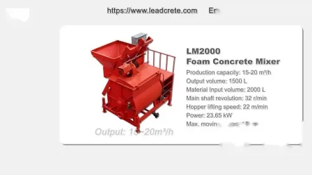 Cast in Situ Wall and Thermal Insulation Roofing Lightweight Foam Concrete Block Machine 