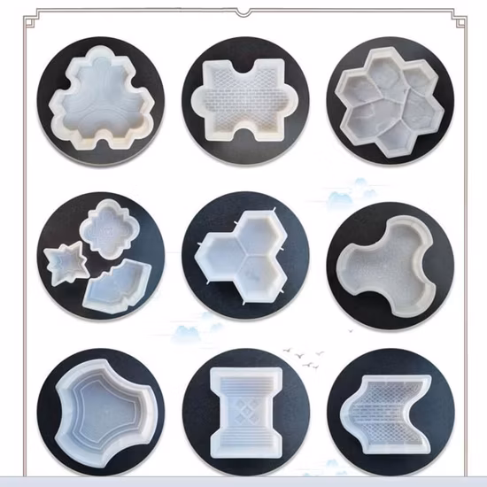 New Designs Plastic Paving Stone Interlock Concrete Paver Molds for Garden Decoration