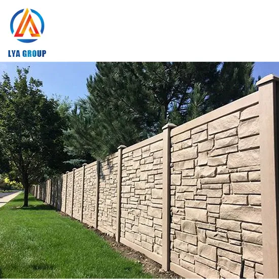 Decorative Precast Concrete Wall Fence Form Mould Railing Artificial Stone Wall Panel Plastic Molds 