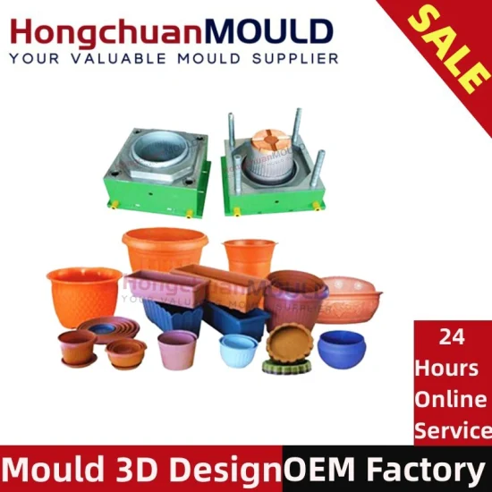 Injection Mould for Indoor/Outdoor Decoration Large Flower Pot Planters with Drainage Holes