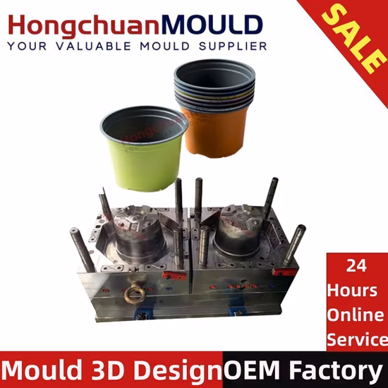 Injection Mould for Indoor/Outdoor Decoration Large Flower Pot Planters with Drainage Holes