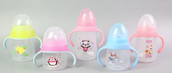 Customized 2 in 1 PP Water Bottle Plastic Baby Feeder Food Grade Anti